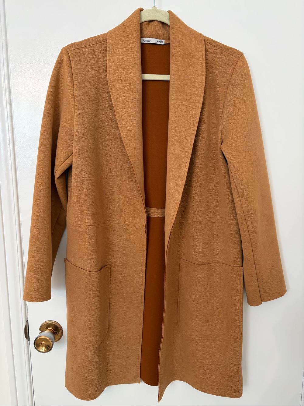 Zara Open-Front Tan Trench Coat